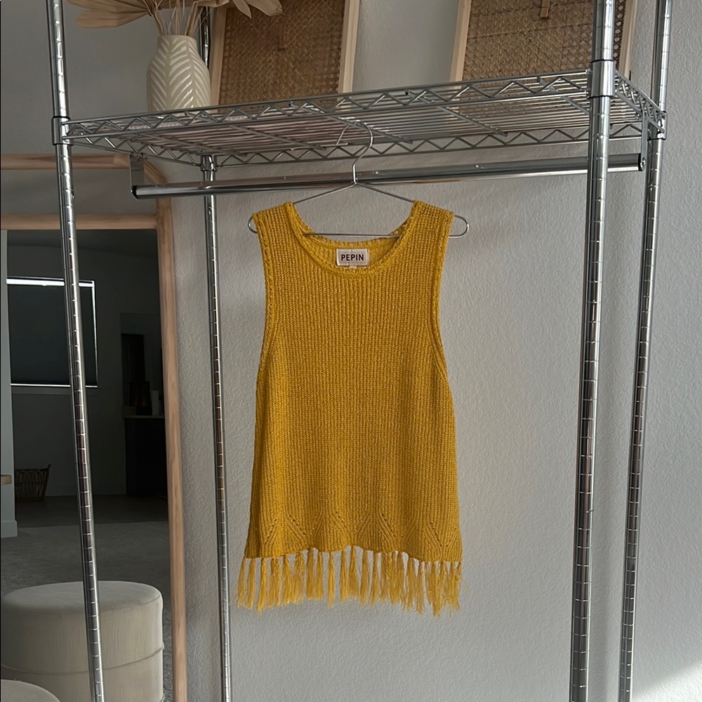 Fringe Knit Sleeveless Top